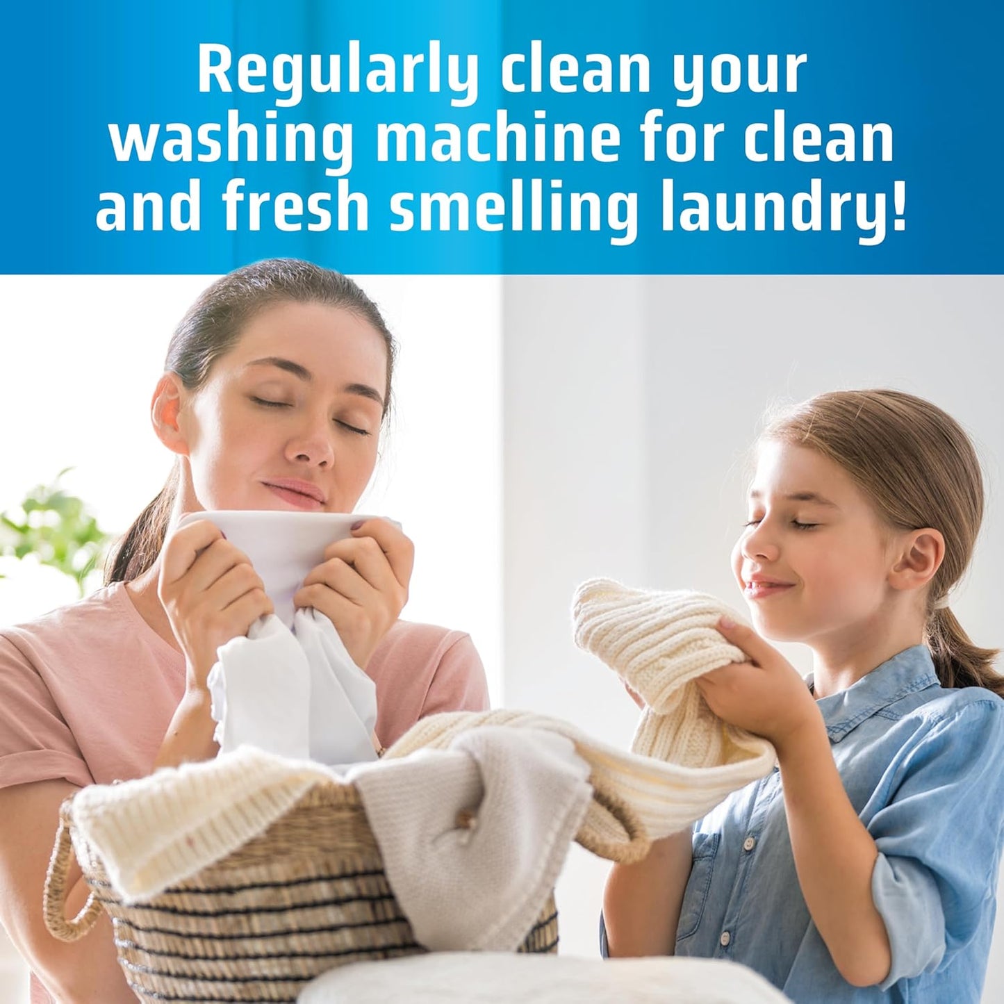 MIGHTY CLEAN Washing Machine Cleaner Tablets 24 Pack - 1 Year Supply, Septic Safe Washing Machine Cleaning Tablets, Washer Cleaner Tablet, Works with All Washers Including HE