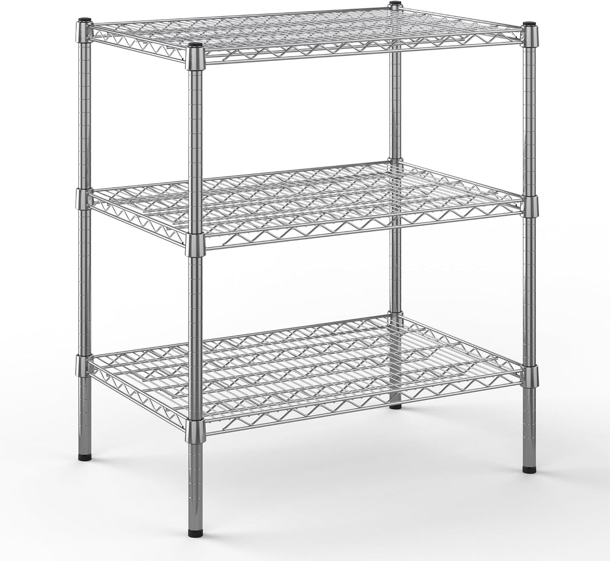 21" Deep x 30" Wide x 34" Height Wire Shelving Kit | 3-Tier | NSF Commercial Storage Rack Unit