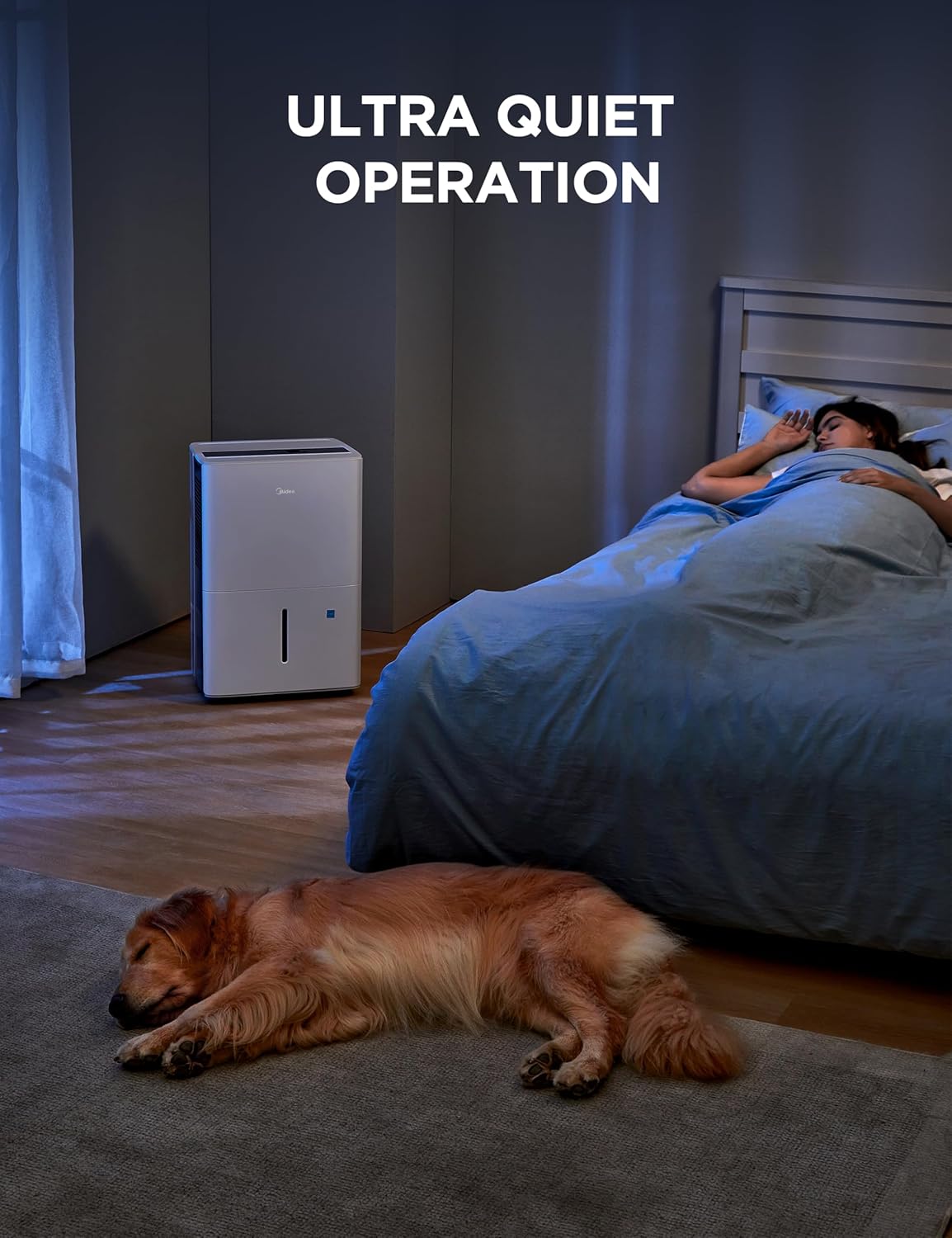 Midea 1,500 Sq. Ft. Energy Star Certified Dehumidifier With Reusable Air Filter 22 Pint - Ideal For Basements, Large & Medium Sized Rooms, And Bathrooms (White)