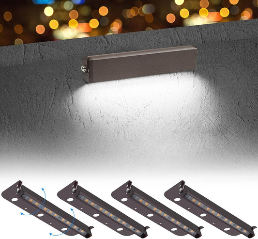 4-Pack 7inch 3W 5000K Daylight White Hardscpe Lighting
