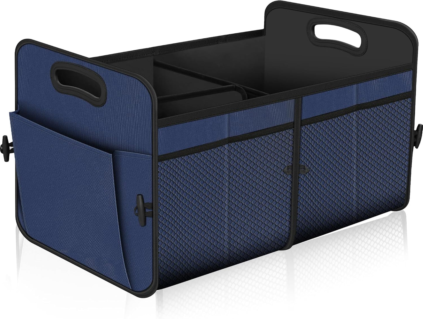 Femuar Car Trunk Organizer with Large Capacity Waterproof Car Accessories for Women & Men, Collapsible Trunk Organizer for Suv/Jeep/Sedan,Tools (Black, Standard)