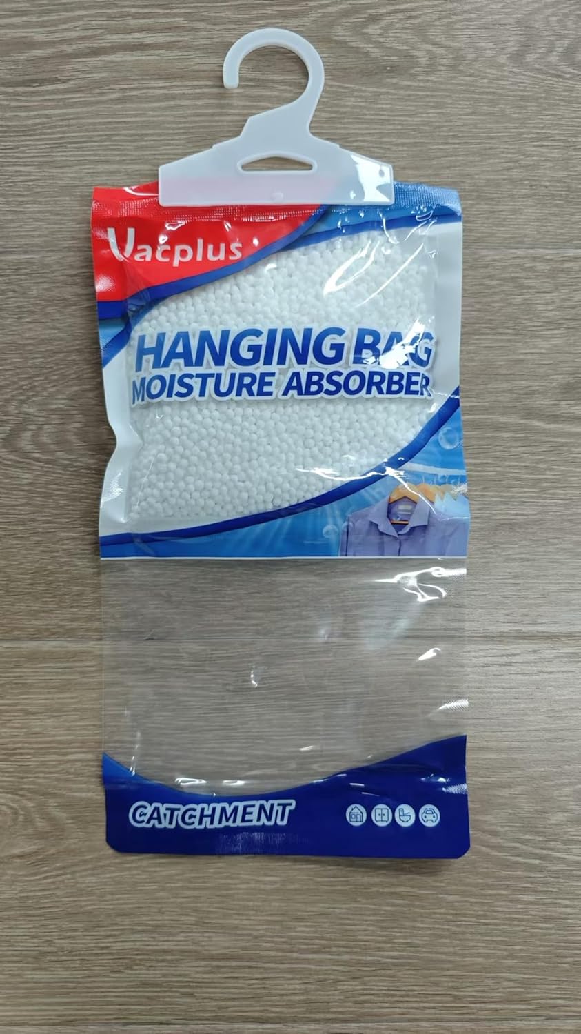 Vacplus Moisture Absorbers Packets, Fragrance Free 20 Pack, Humidity Packs, Dessicant Packets, Hanging Closet Dehumidifier Bags, Odor Eliminator for Bathroom 9.8OZ