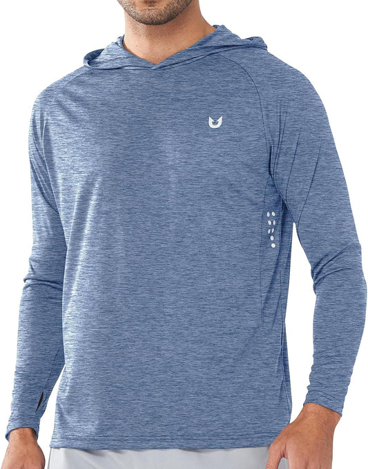 NORTHYARD Men's UPF 50+ Rash Guard Hoodie Long Sleeve Sun Protection Shirt Fishing Swim Beach Hiking Quick Dry Lightweight