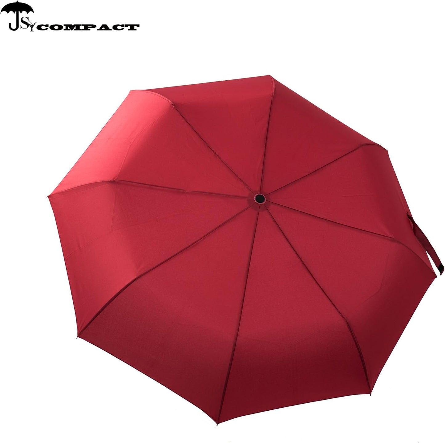 SY COMPACT Travel Umbrella - Windproof Automatic Compact Umbrella for Rain, Lightest 8-Rib, Small, Strong & Portable, Durable Grip, Fits Backpack & Car, Factory Direct (UV Available)