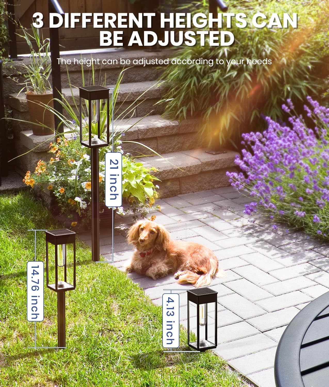 NEWMESSI 8 Pack Bright Solar Pathway Lights, IP65 Waterproof Outdoor Garden Path Lights, Solar Powered for Yard, Lawn, Walkway, Driveway Landscape Lighting (Cool White)