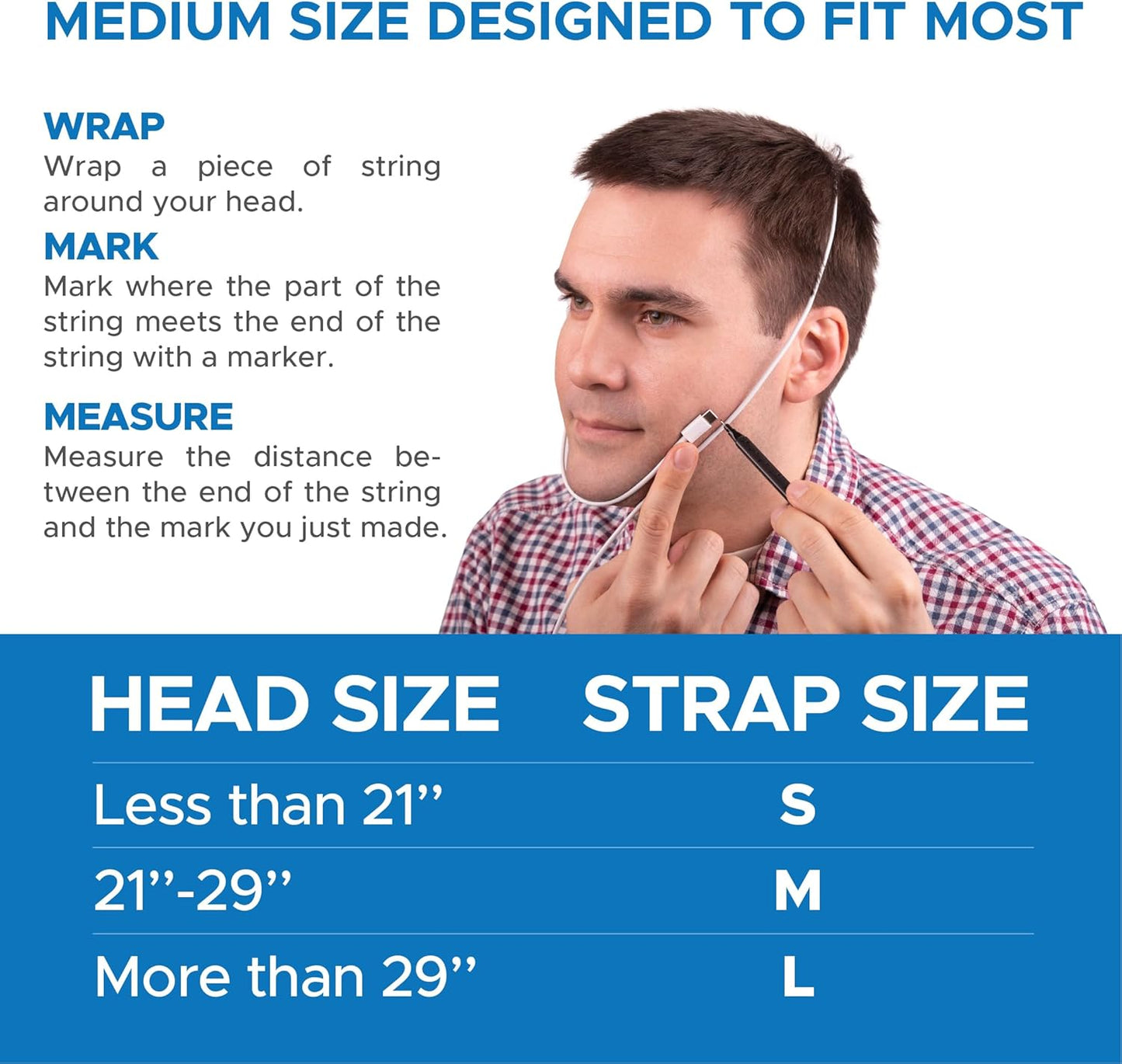 AVEELA Chin Strap for Sleeping and CPAP Users | Anti Snoring Chin Strap, Adjustable Jaw Strap for Sleep Apnea, Stop Snoring Solution for Men and Women, Comfortable Fit to Keep Mouth Closed – Medium