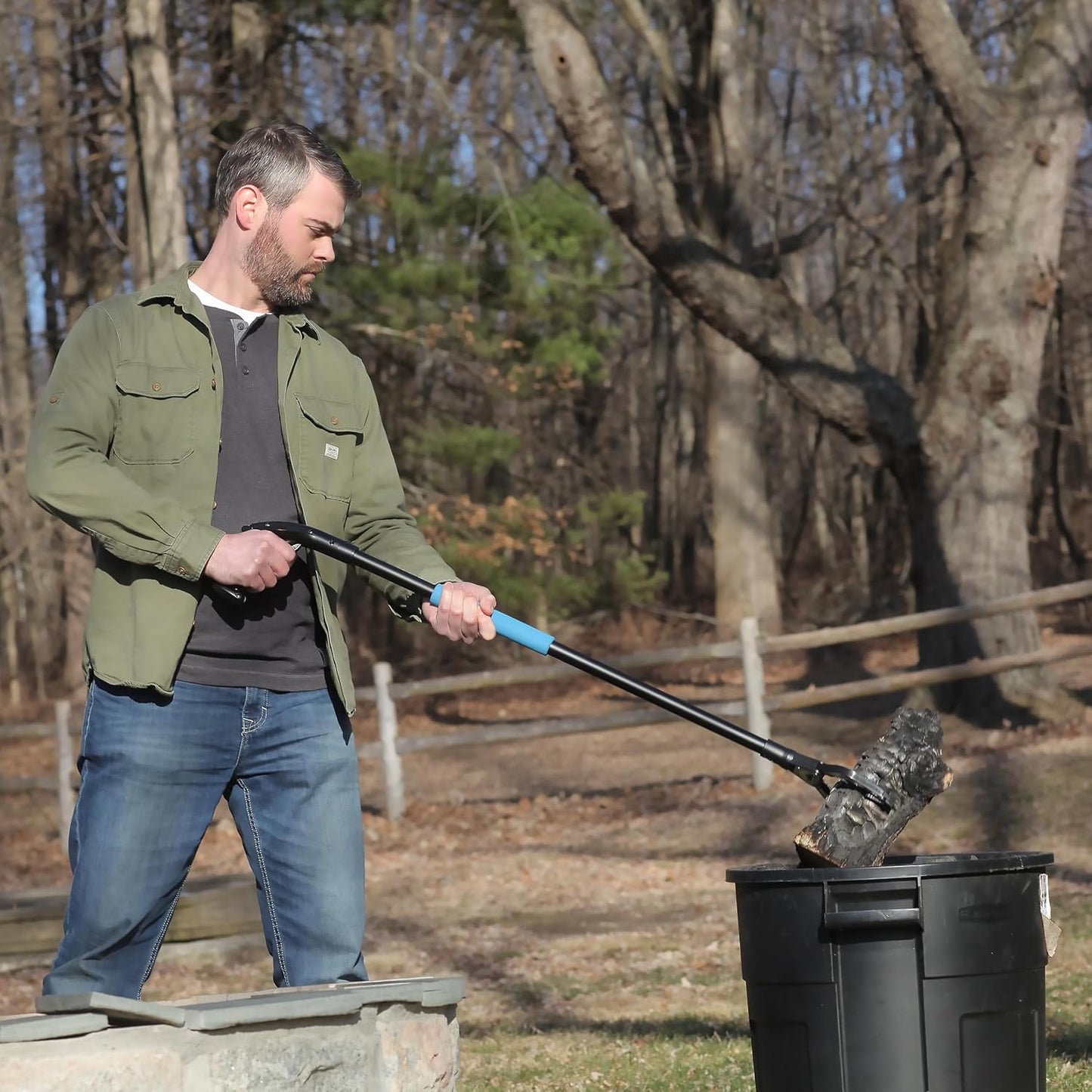 Unger Professional 42.5” Rugged Reacher Grabber Tool with Rotating Head, Outdoor Trash Picker Upper, Heavy Duty Claw Pickup, Durable Litter Yard Clean Up for Twigs, Lawn, and Garden Use