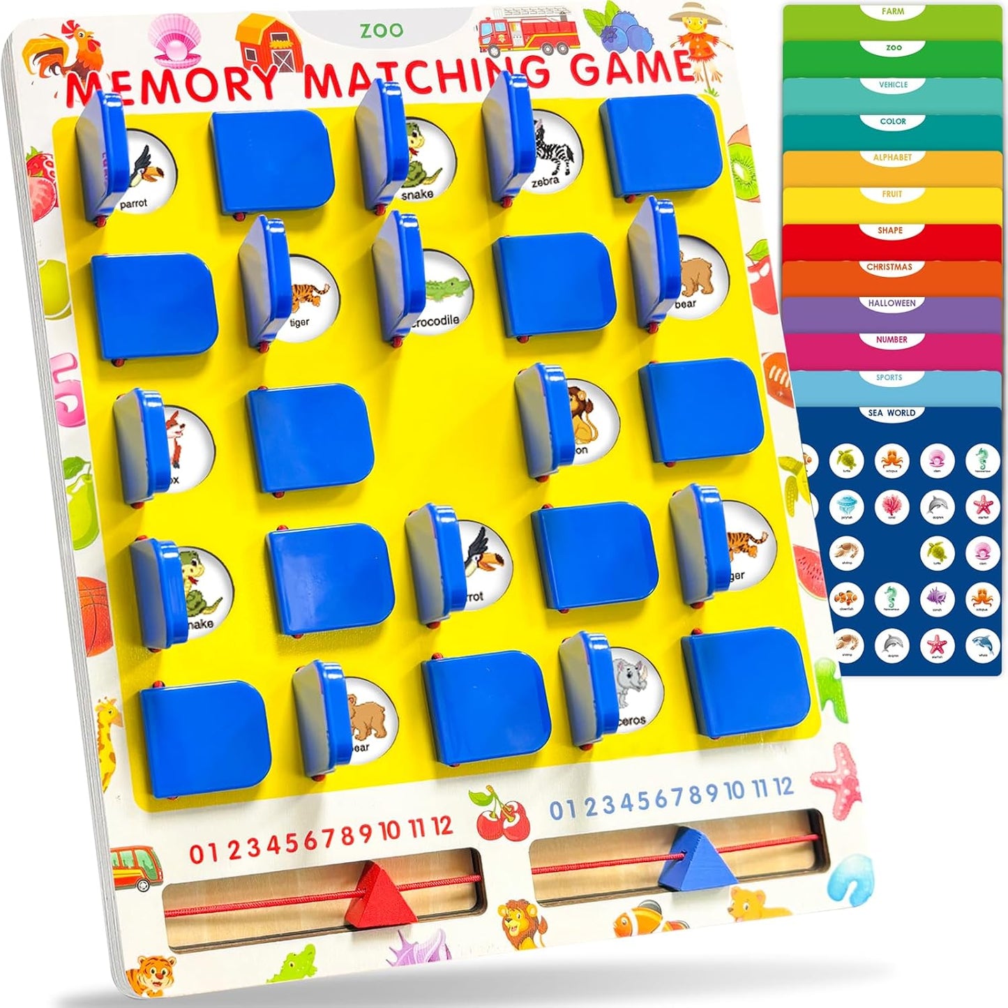 Matching Memory Game for Kids Ages 3-5 4-8, Board Games for 4-6, Car Airplane Camping Travel Toys Games Activities for 3-5 4-8, Toddler Kid Road Trip Essentials, Birthday Gifts for Kids Boys Girls