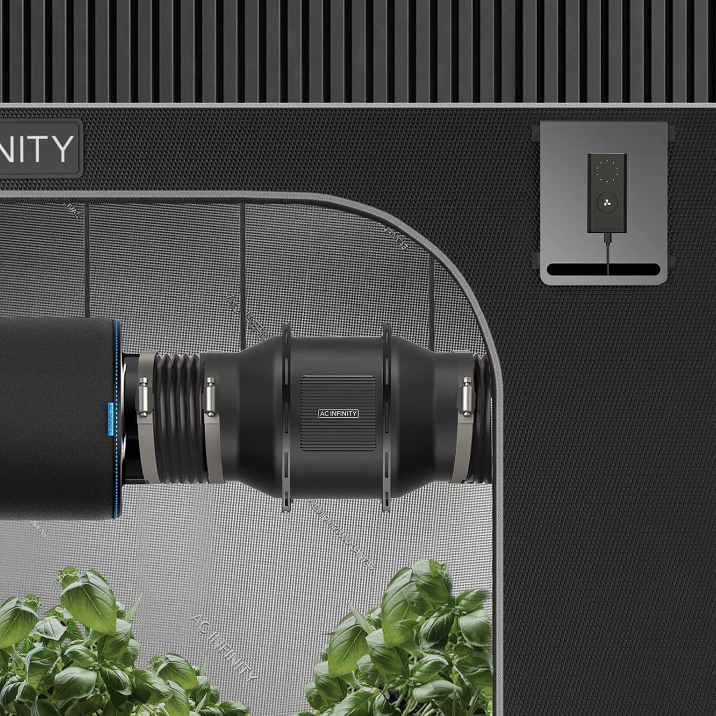 AC Infinity CLOUDLINE A4, Quiet 4” Inline Duct Fan with Speed Controller, EC Motor - Ventilation Exhaust Fan for Heating Cooling Booster, Grow Tents, Hydroponics