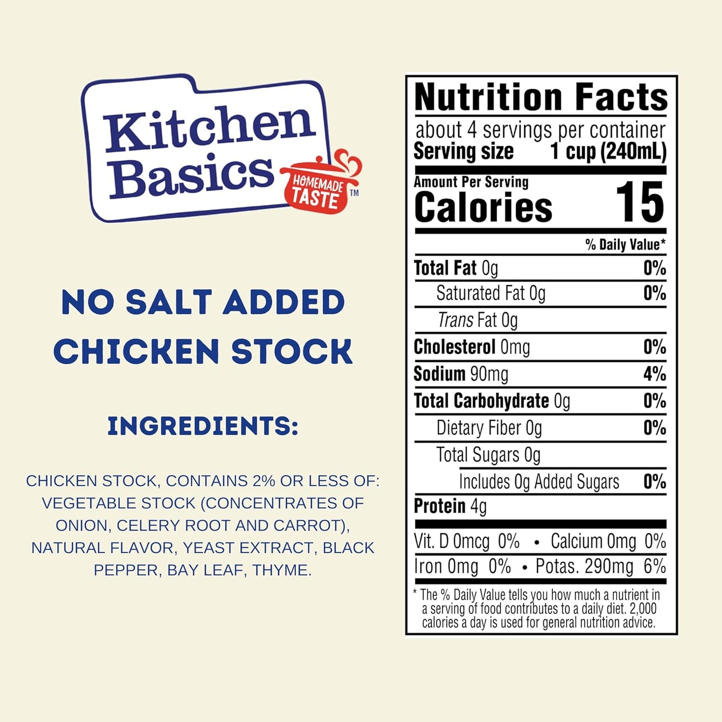 Kitchen Basics Unsalted Chicken Stock, 32 oz. Carton (Pack of 12) Add Delicious Flavor to Chicken Noodle Soup, Broths and Gravy, Perfect for Stocking Up