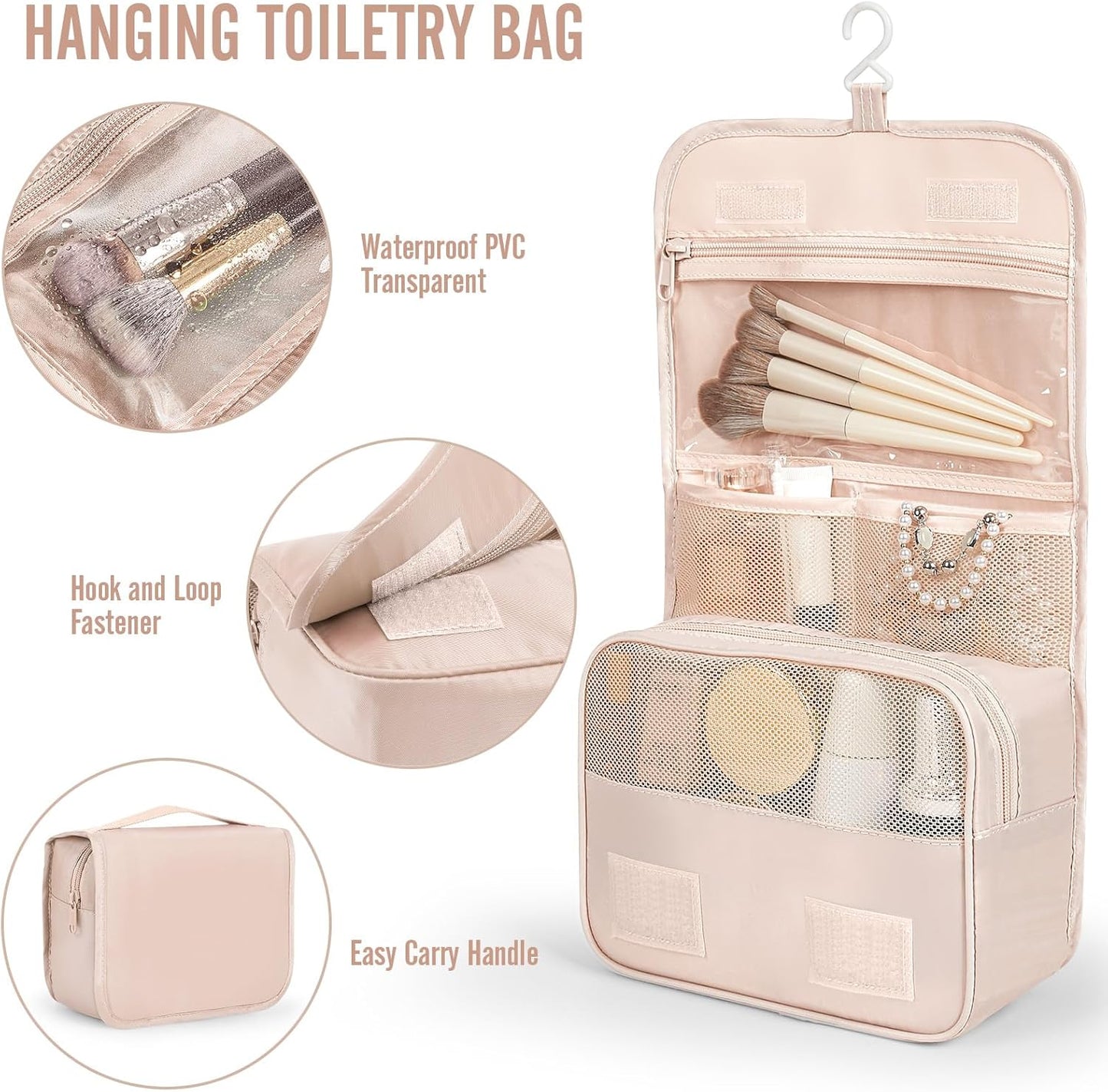 Veken 8 Set Packing Cubes for Cruise Ship Essentials,Beach Vacation Travel Accessories with Hanging Toiletry Bag,Suitcase Organizer for Luggage,Personalized Birthday & Retirement Gifts for Women Mom