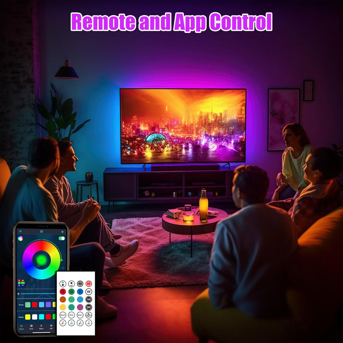 maylit 18 Ft ICRGB TV LED Backlight for 75-85 Inch Tvs
