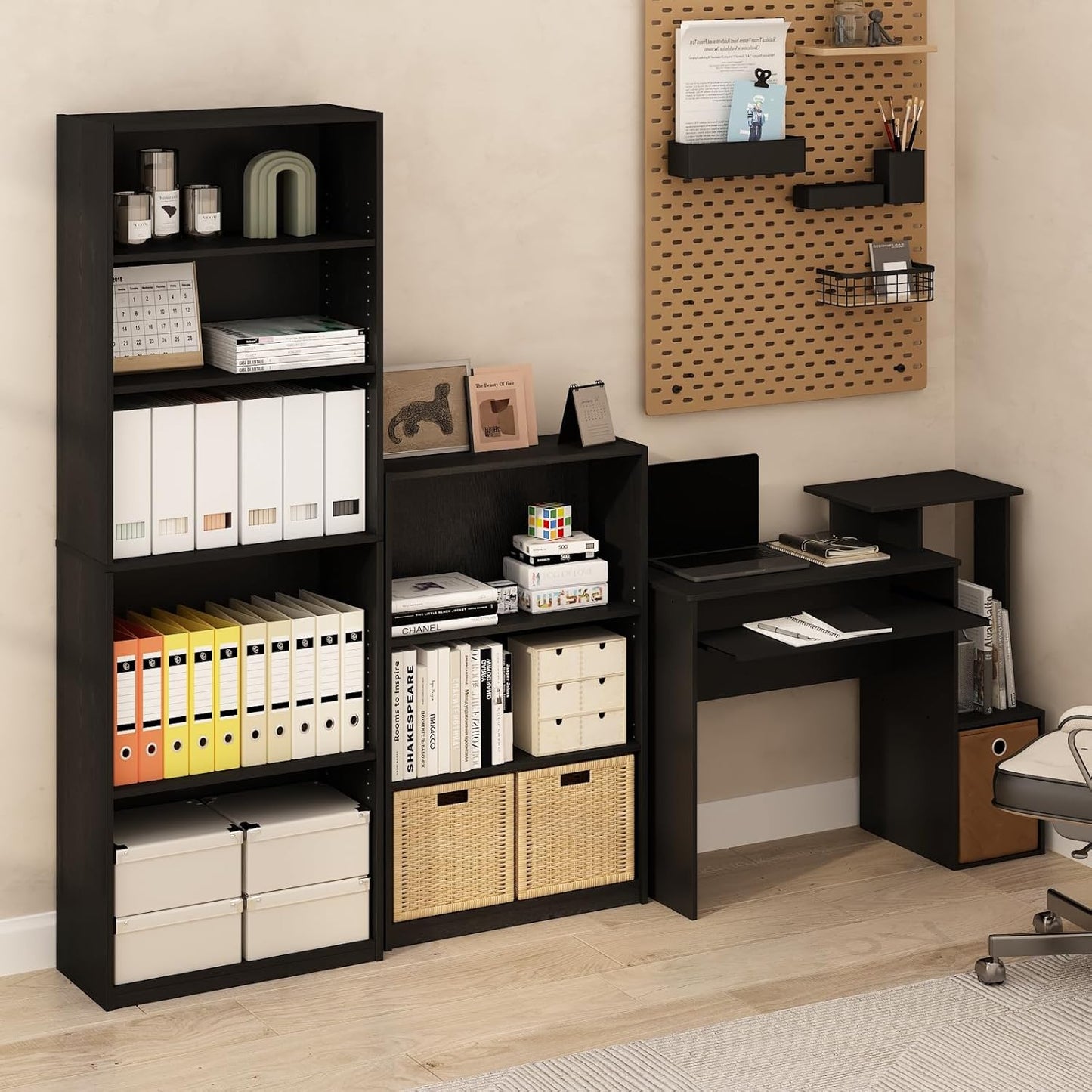 Furinno Econ Multipurpose Home Office Computer Writing Desk, Black/Brown