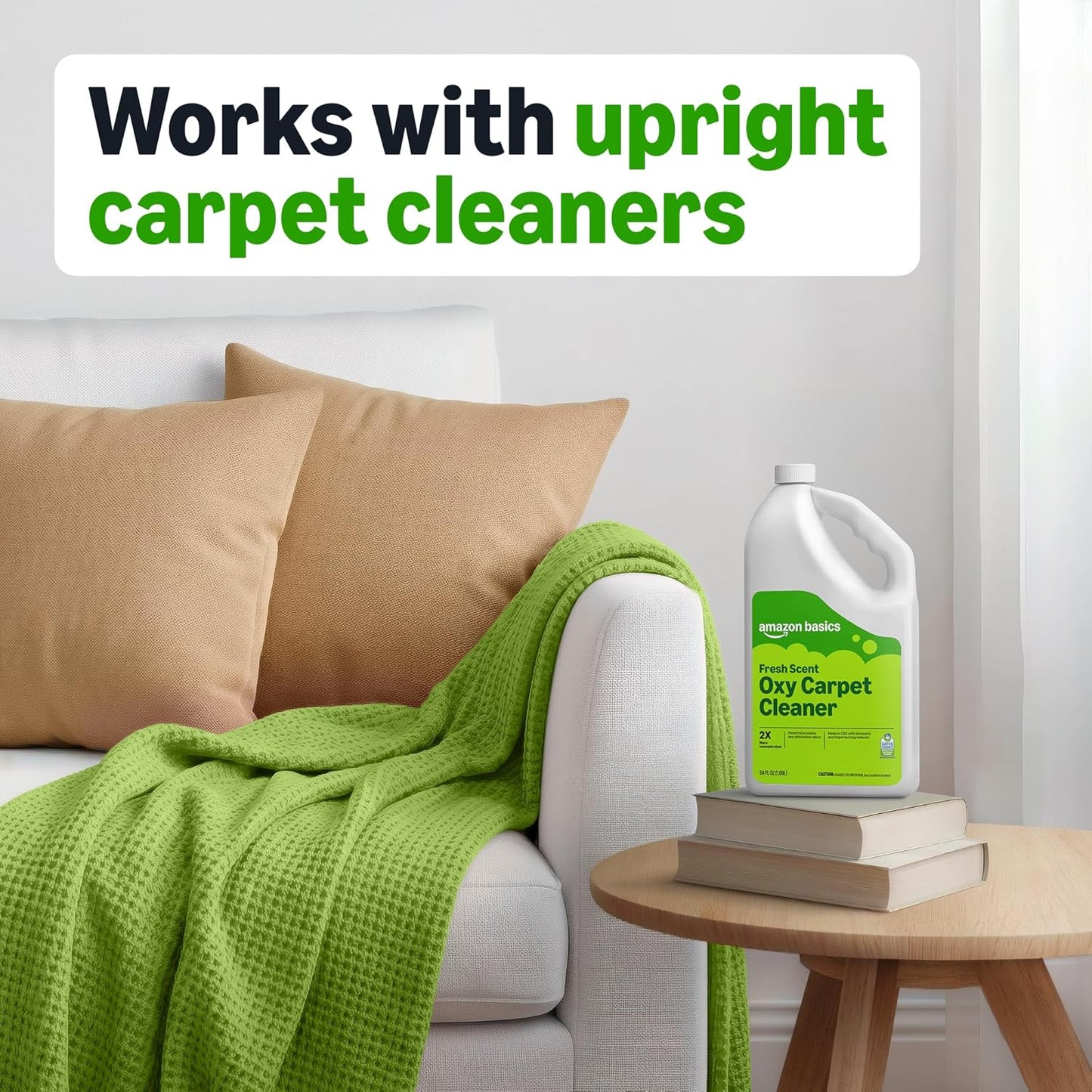 Amazon Basics Carpet Cleaner, Carpet Stain Remover, Fresh Scent, 64 fl oz, Packaging May Vary