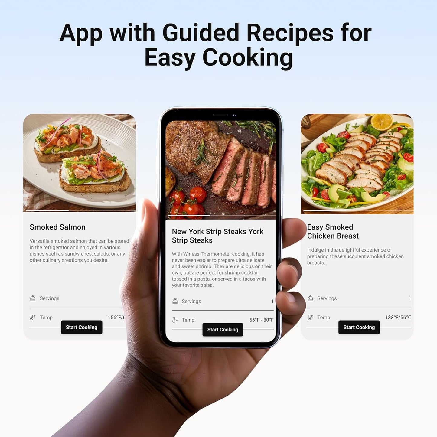ThermoMaven Smart Bleutooth Wireless Meat Thermometer, Standalone Base, WiFi Unlimited Range, NIST Certified Accuracy, Smart App Alerts for Grill, Oven, Smoker, BBQ, Gray