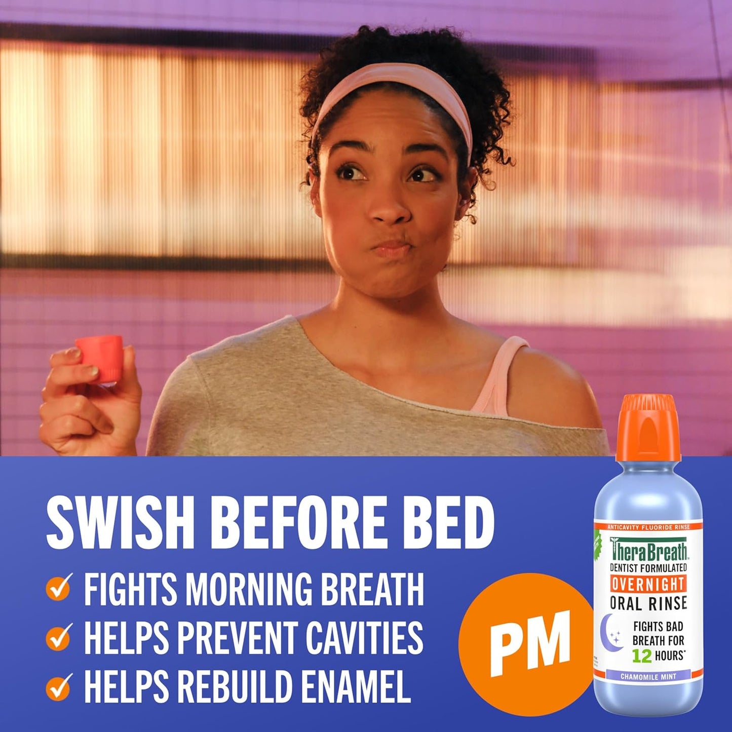 TheraBreath AM + PM Mouthwash Bundle, Morning & Overnight Rinses, 16 fl oz (2-Pack)
