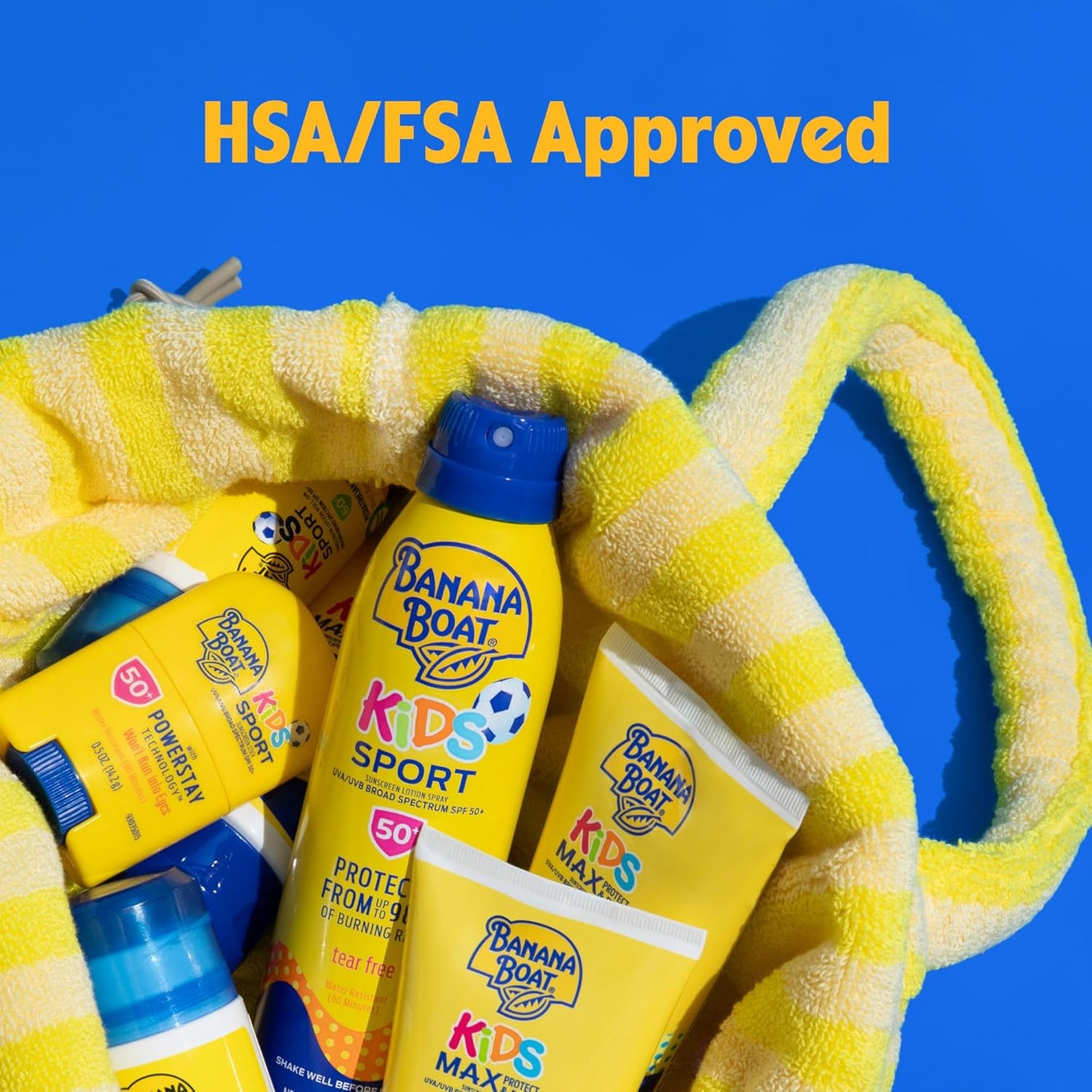 Banana Boat Sport Kids Sunscreen Spray SPF 50, Twin Pack | Spray Sunscreen for Kids, Childrens Sunblock SPF 50, Oxybenzone Free, 6oz each