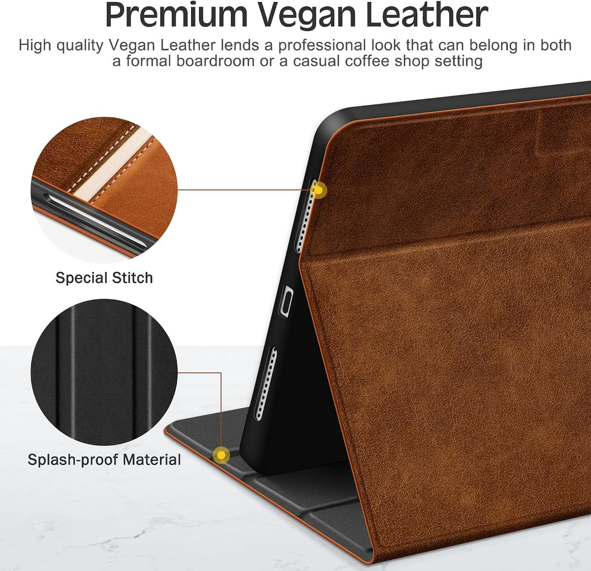 KingBlanc Book-Style Case for iPad (A16) 11th Gen 11", iPad 10th Gen 10.9"