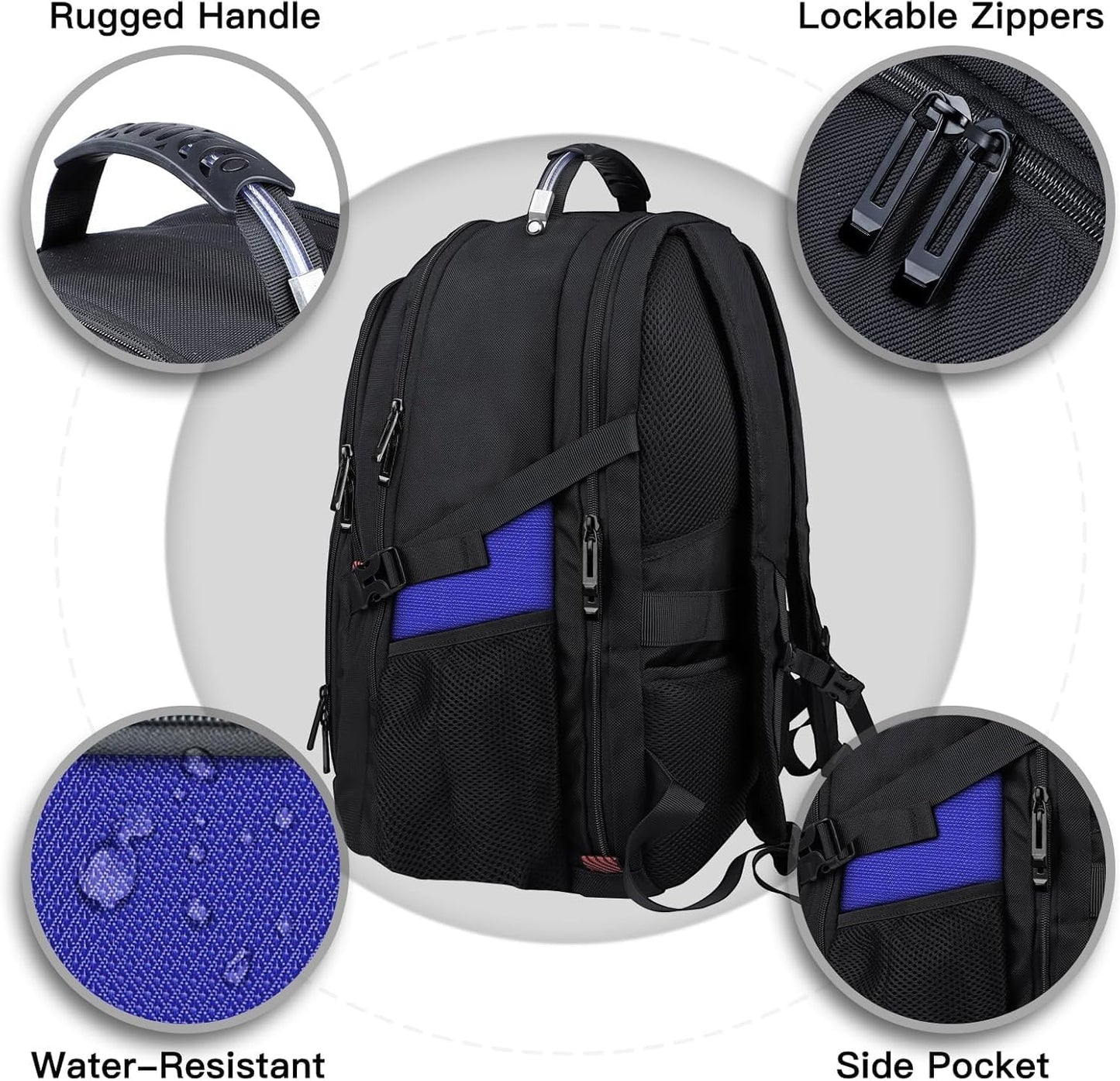 ANTERK Extra Large Backpack, Travel Backpack, Sturdy TSA Water Resistant 17.3 Inch Backpacks, Anti Theft Business Computer Backpacks Gifts for Men Women, Dark Blue