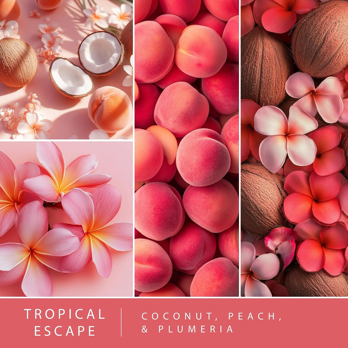 Scentsationals Tropical Escape, Peach Scented Wax Melts 10oz (24 Cubes)