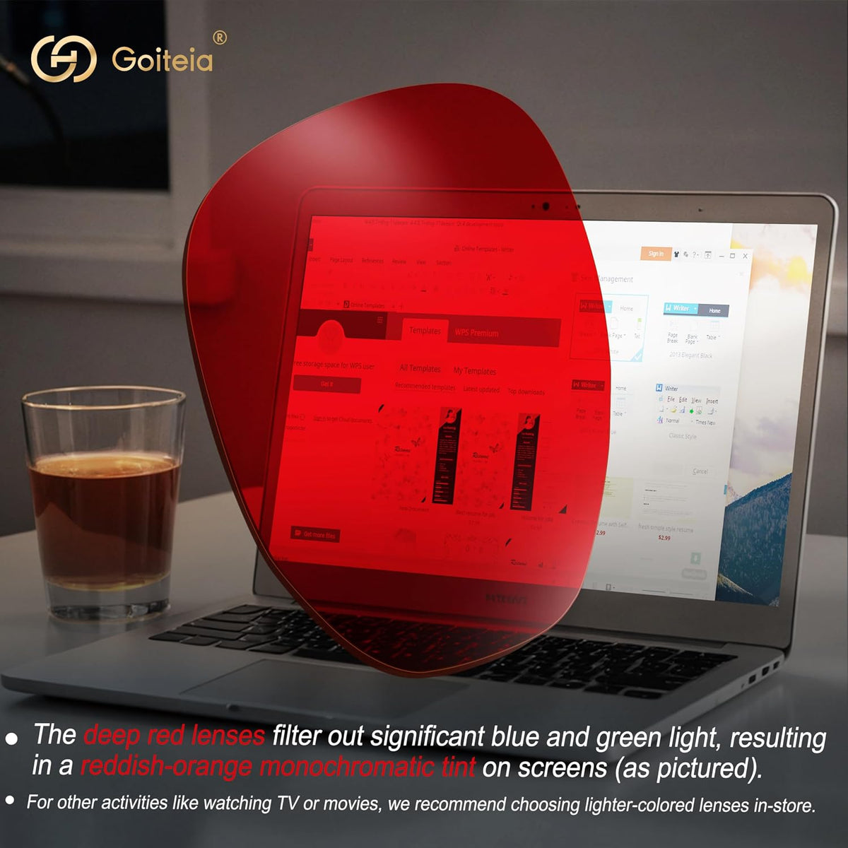 Goiteia Orange Blue Light Blocking Glasses for Sleep and Screen Use