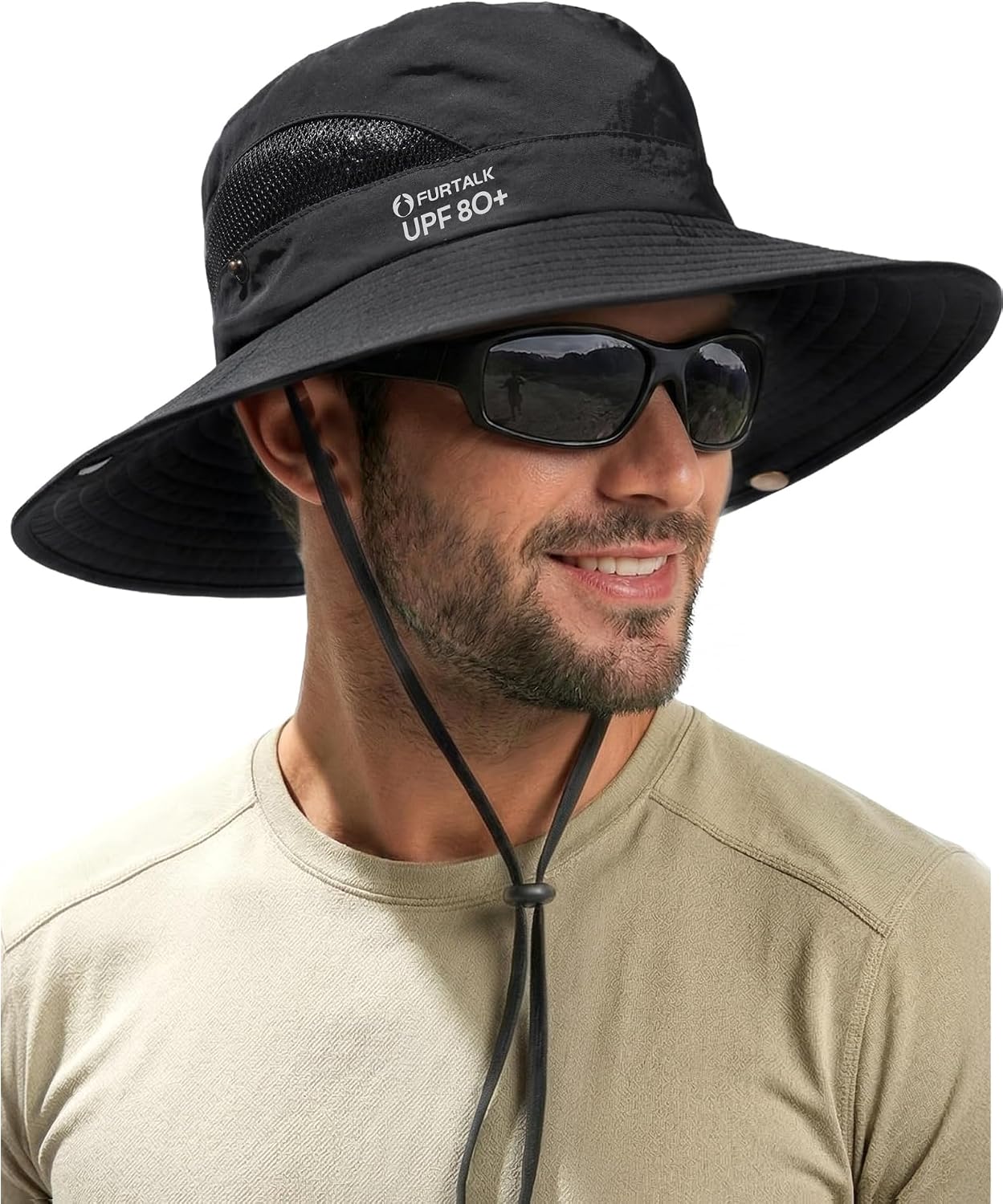 FURTALK Mens Bucket Sun Hat UPF 80+ Wide Brim Hiking Fishing Beach Outdoor Hats