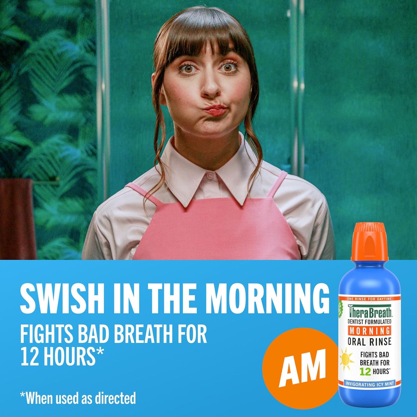 TheraBreath AM + PM Mouthwash Bundle, Morning & Overnight Rinses, 16 fl oz (2-Pack)