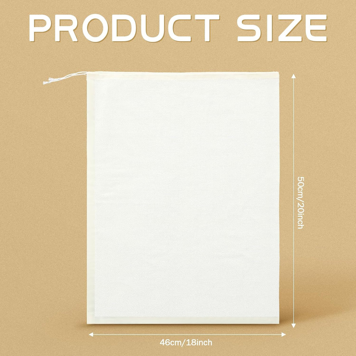 Tatuo 50 Pcs Muslin Bags 18 X 20 Inches, Cotton Drawstring Pouches Party