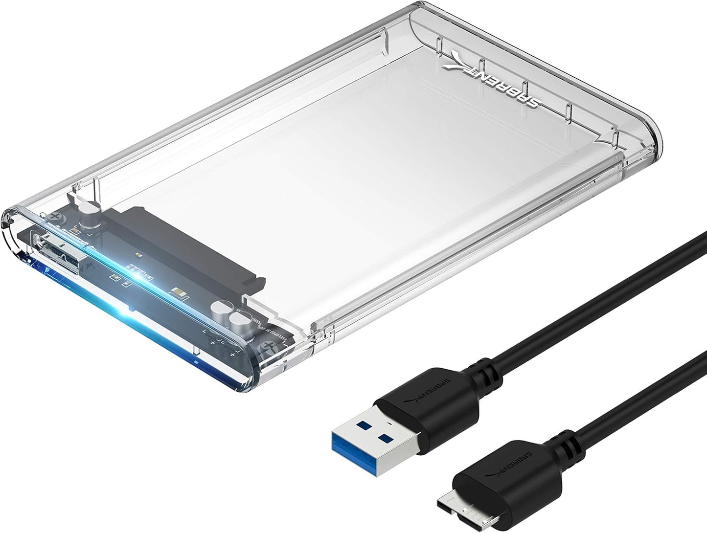 SABRENT 2.5 Inch SATA to USB 3.0 Tool Free External Hard Drive Enclosure [Optimized for SSD, Support UASP SATA III] Black (EC-UASP)