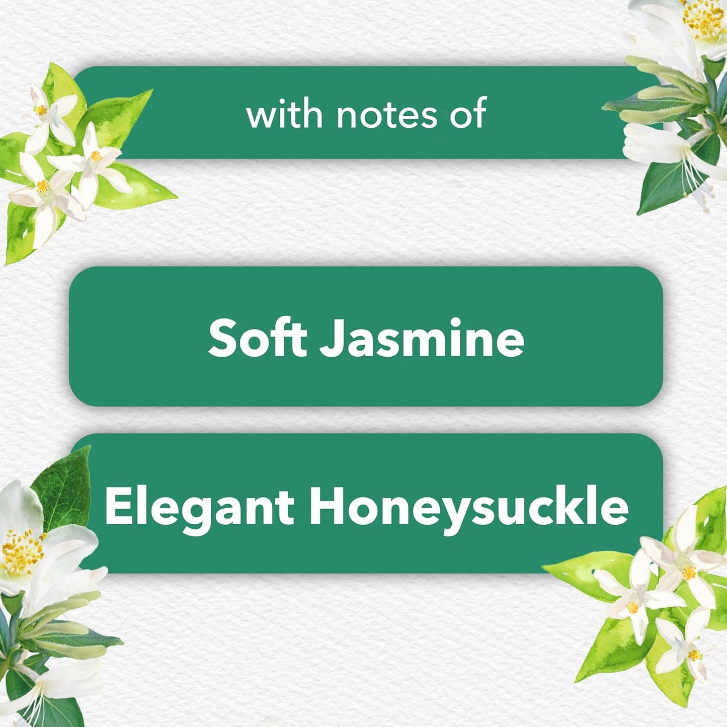 Glade PlugIns Refills Air Freshener, Jasmine & Honeysuckle, Scented and Essential Oils for Home and Bathroom, 0.67 Fl Oz, 5 Count