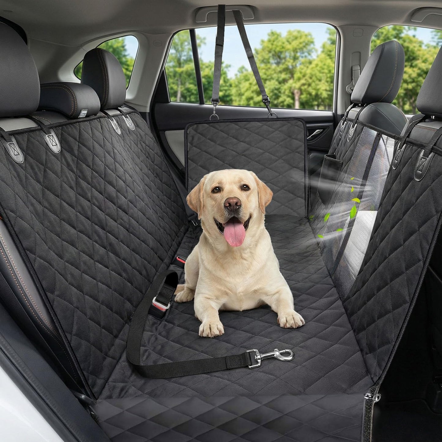 Dog Car Seat Cover, 600D Heavy Dute Durable Car Seat Cover for Dogs Pets, 100% Waterproof Scratch Proof Nonslip Dog Hammock for Cars, Seat Covers Protector with SeatBelt for Pet Sedan SUV Trucks