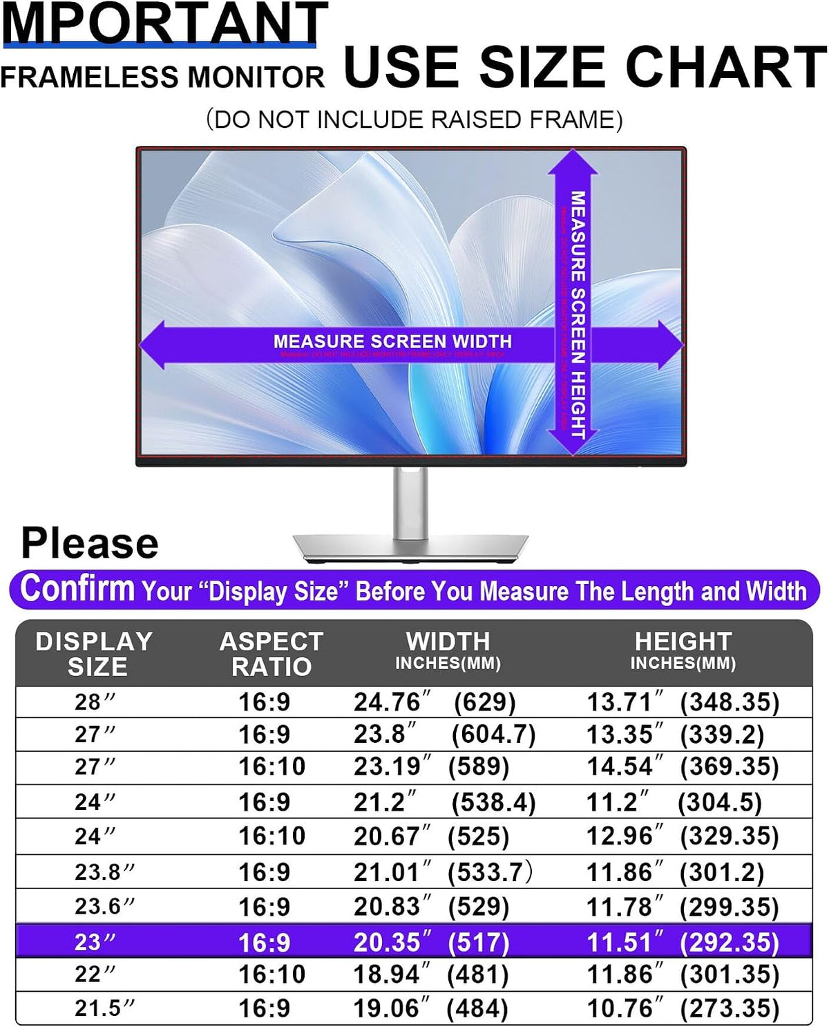 FILMEXT 2026 Upgrade 23 Inch Computer Privacy Screen Filter