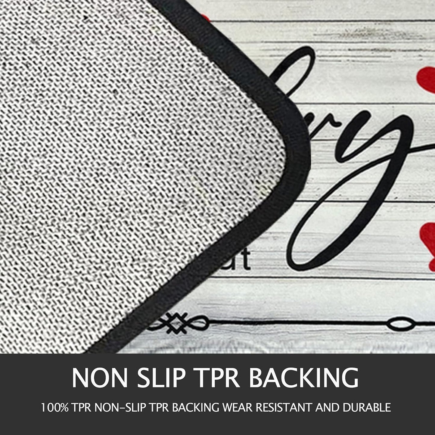Laundry Room Rug Runner, 20"X47" Laundry Organization Waterproof Non Slip Mat Text Design Rug Machine Washable Large Bathroom Rugs Stylish Versatile Laundry Room Rugs Decor