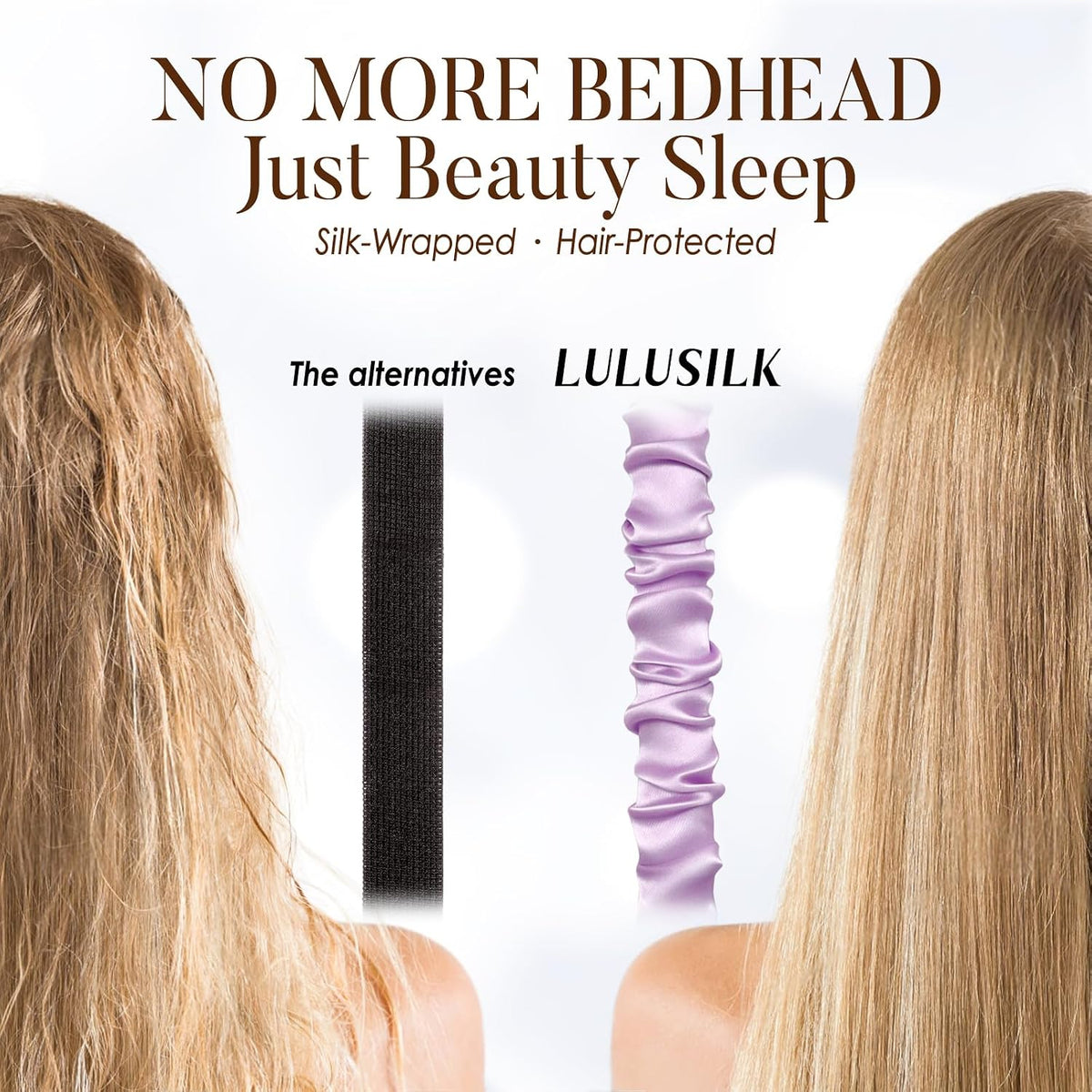 LULUSILK Mulberry Silk Sleep Eye Mask for Sleeping Women and Men, Lavender
