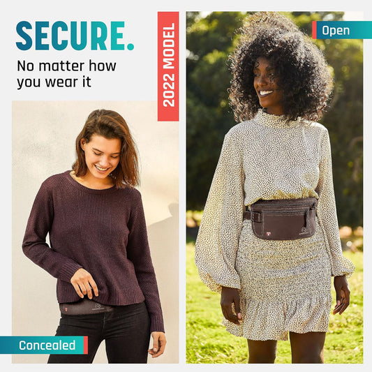 Alpha Keeper Money Belt for Travel Hidden Under Clothes – RFID Blocking Passport Holder & Slim Waist Wallet Pouch for Women & Men, Anti-Theft Travel Accessories