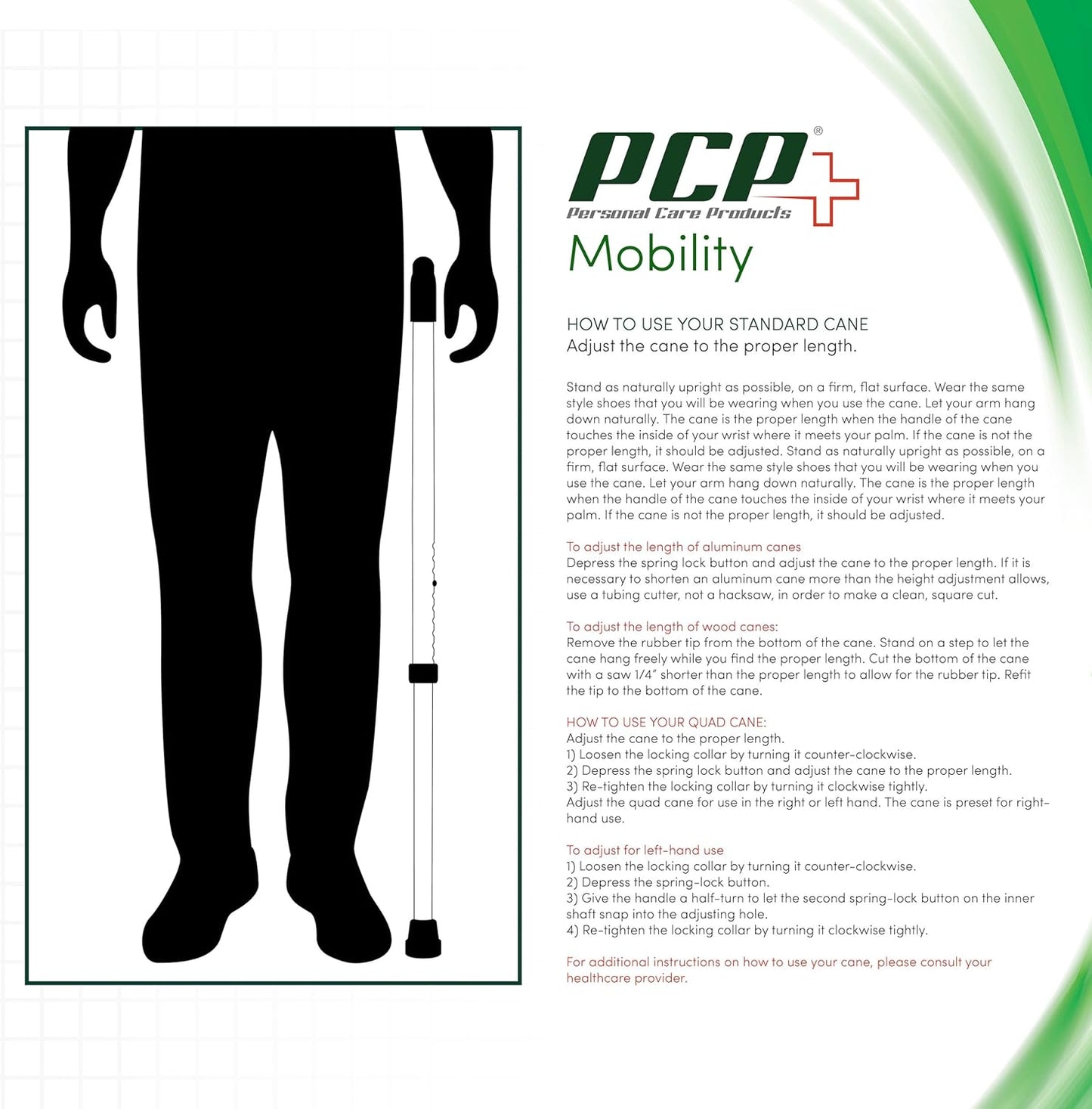 Soft Silicone Handle Offset Adjustable Cane