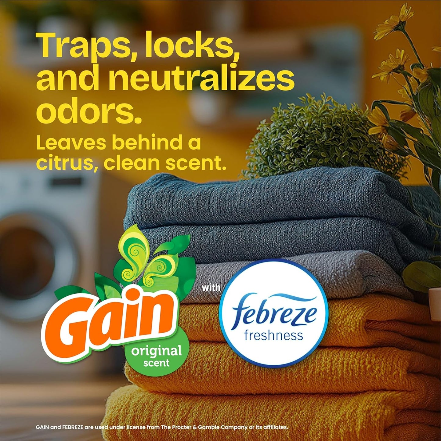 Glad ForceFlex Tall Kitchen Trash Bags, 13 Gal, Gain Original with Febreze, 110 Ct (Pack May Vary)