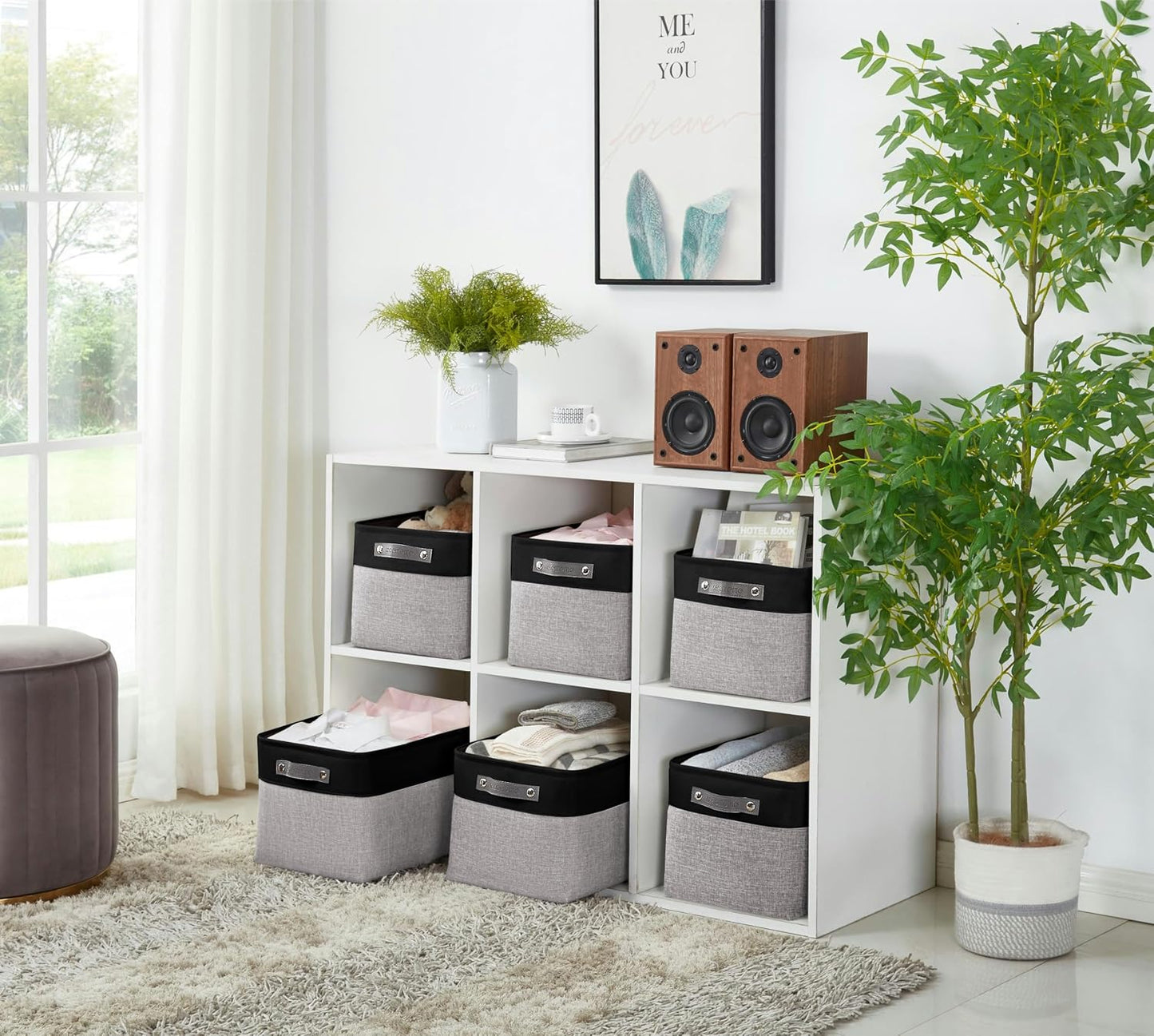 DECOMOMO Storage Bins, Extra Large Fabric Storage Baskets for Shelves 3Pack