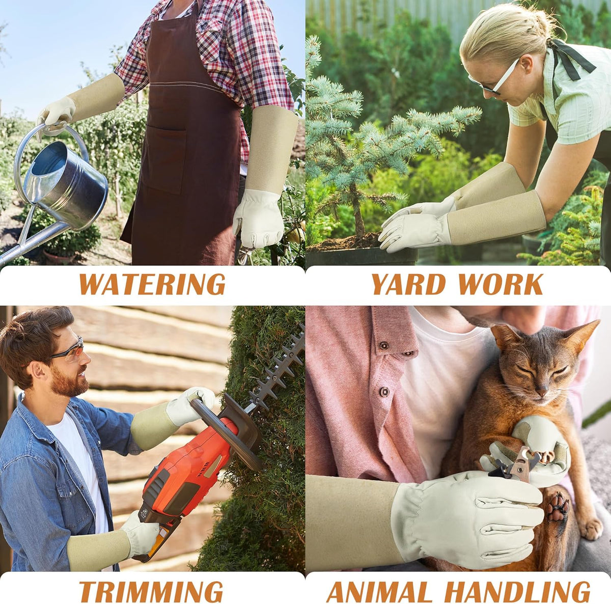 HANDLANDY Rose Pruning Gloves for Men Women, Thorn Proof Gardening Gloves