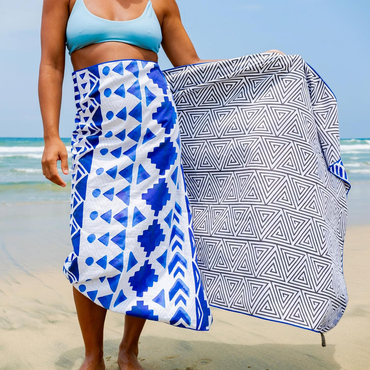 Elite Trend Quick Dry Towel Extra Large 78x35 Inch - Microfiber Beach Towel - Perfect for Beach, Travel, Swimming, Pool, Yoga, Hiking, Camping - Lightweight, Fast Drying, Compact for Adults (Aztech)