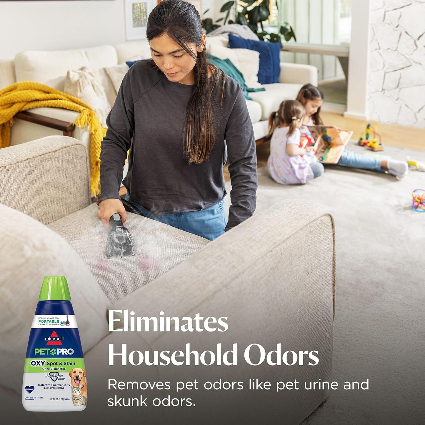 BISSELL PET PRO OXY Spot & Stain Formula for Portable Carpet Cleaners, 32 oz., 2034