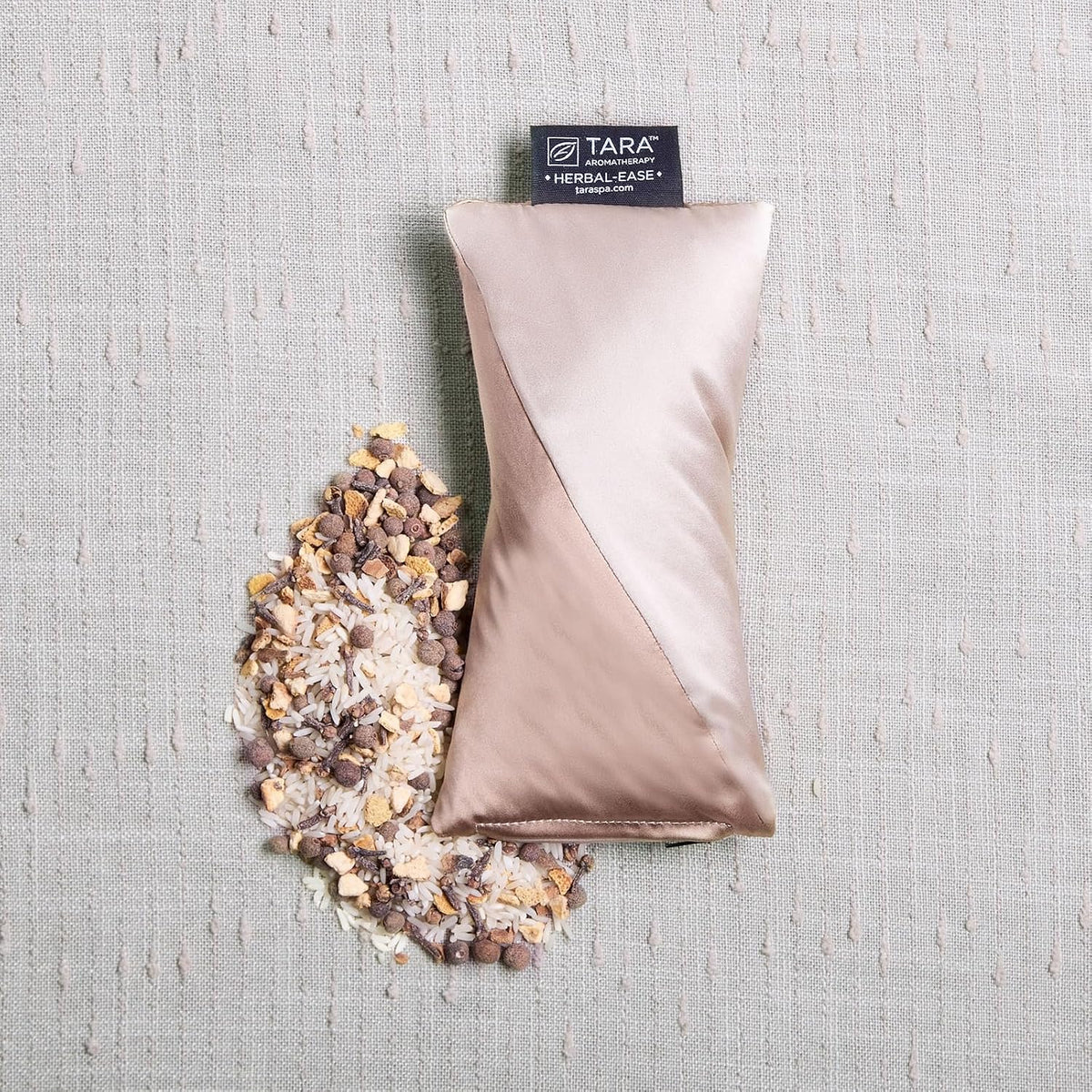 TARA Spa Therapy Herbal-Ease Aromatherapy Pillow Gift Bag Set, Neck + Silk Eye Pillow, Chai