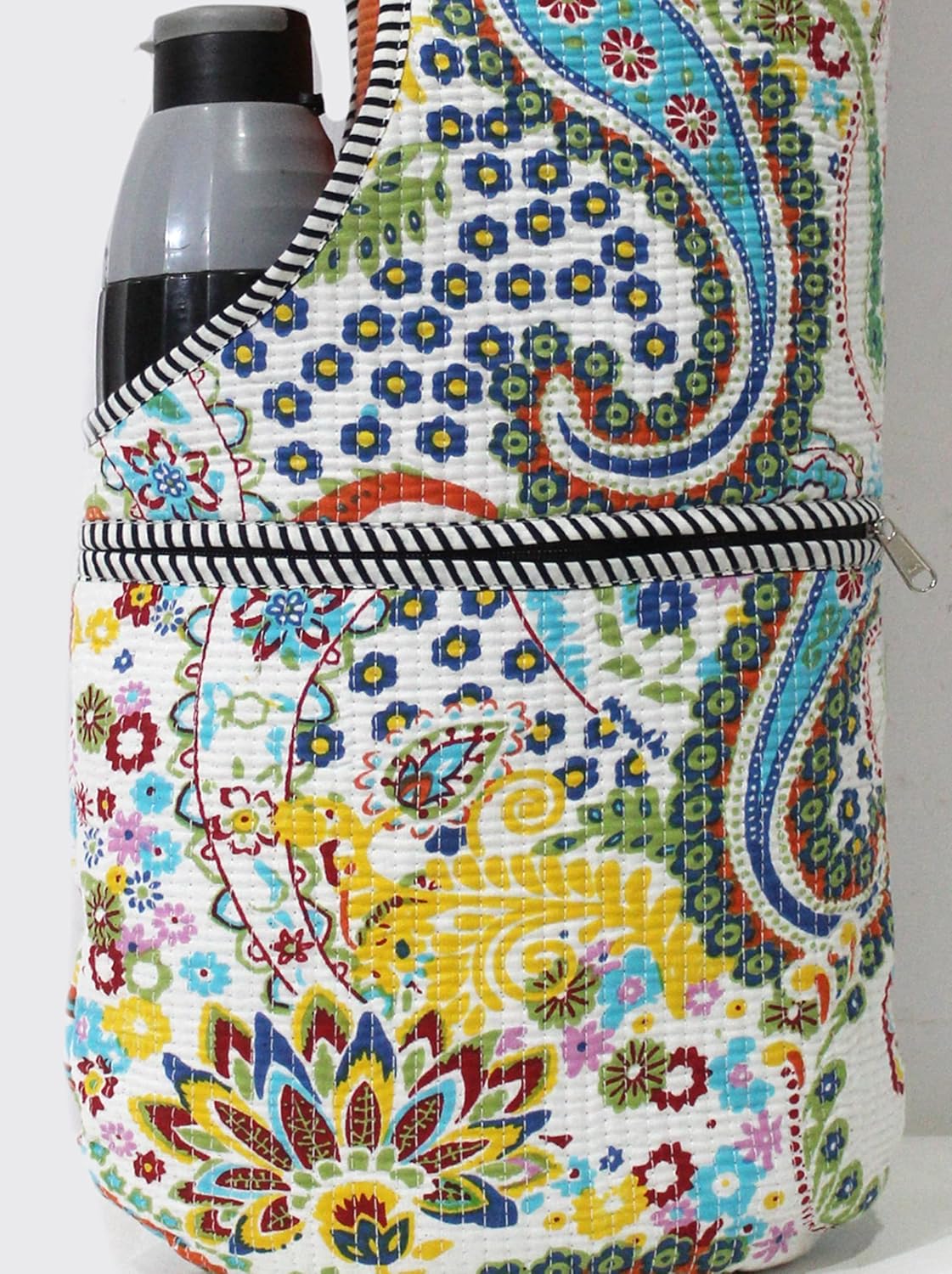 INDIAN CRAFT CASTLE Yoga Mat Bag | Tote Mat Bag | Sling Yoga Tote w/Large Side Pocket & Zipper Pocket | Yoga Mat Carrier Fits Most Size Mats