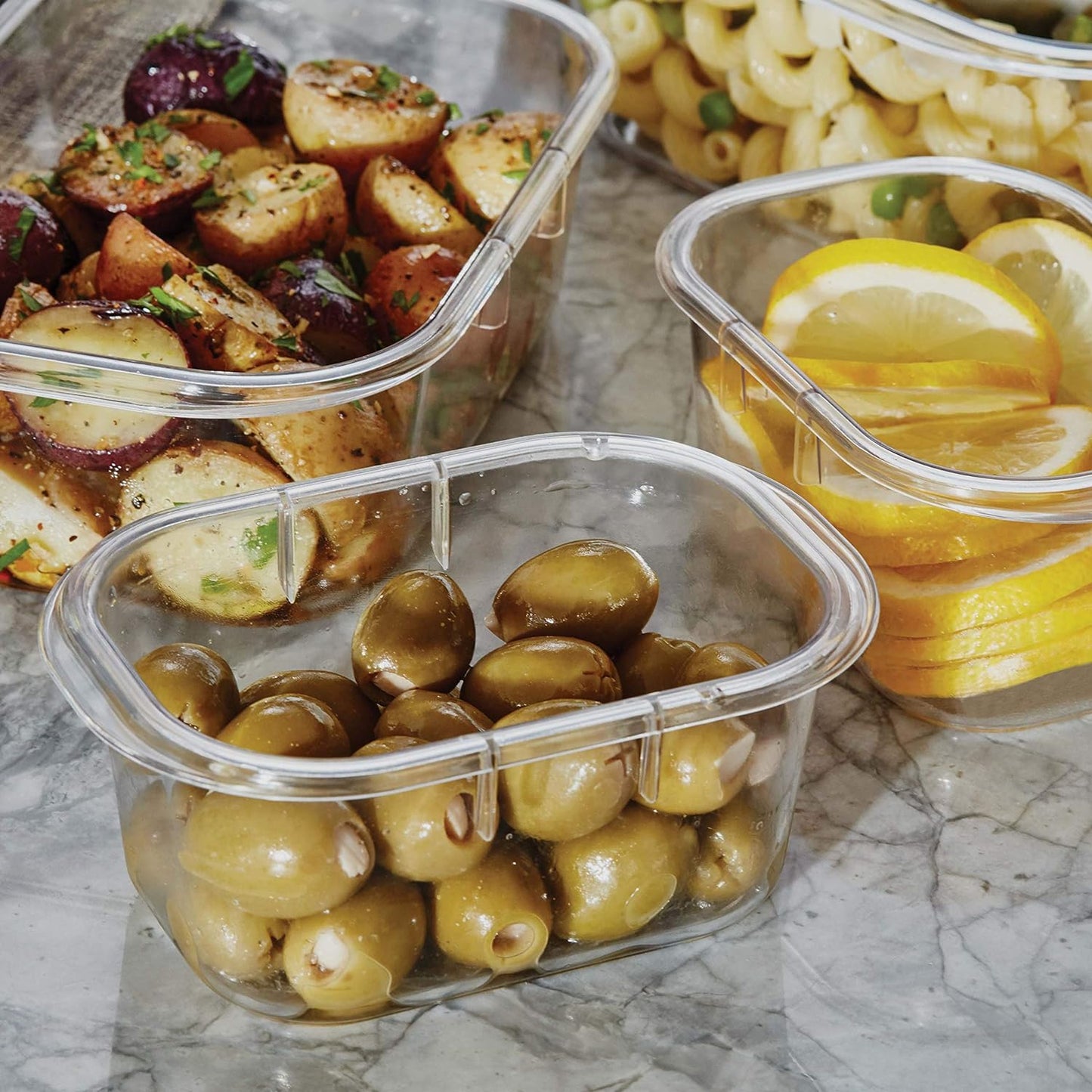 Rubbermaid Brilliance Food Storage Containers, Set of 5 (10 Pieces), BPA-Free, Leak-Proof, Clear
