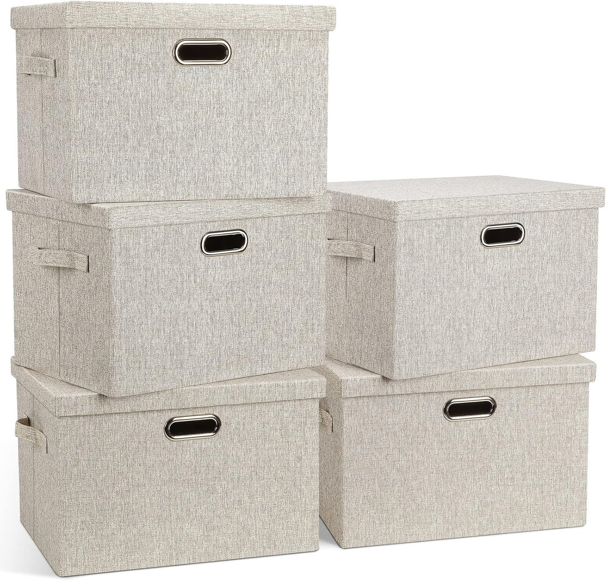 Storage Bins with Lids Fabric Closet Organizers Cubes Office Organization