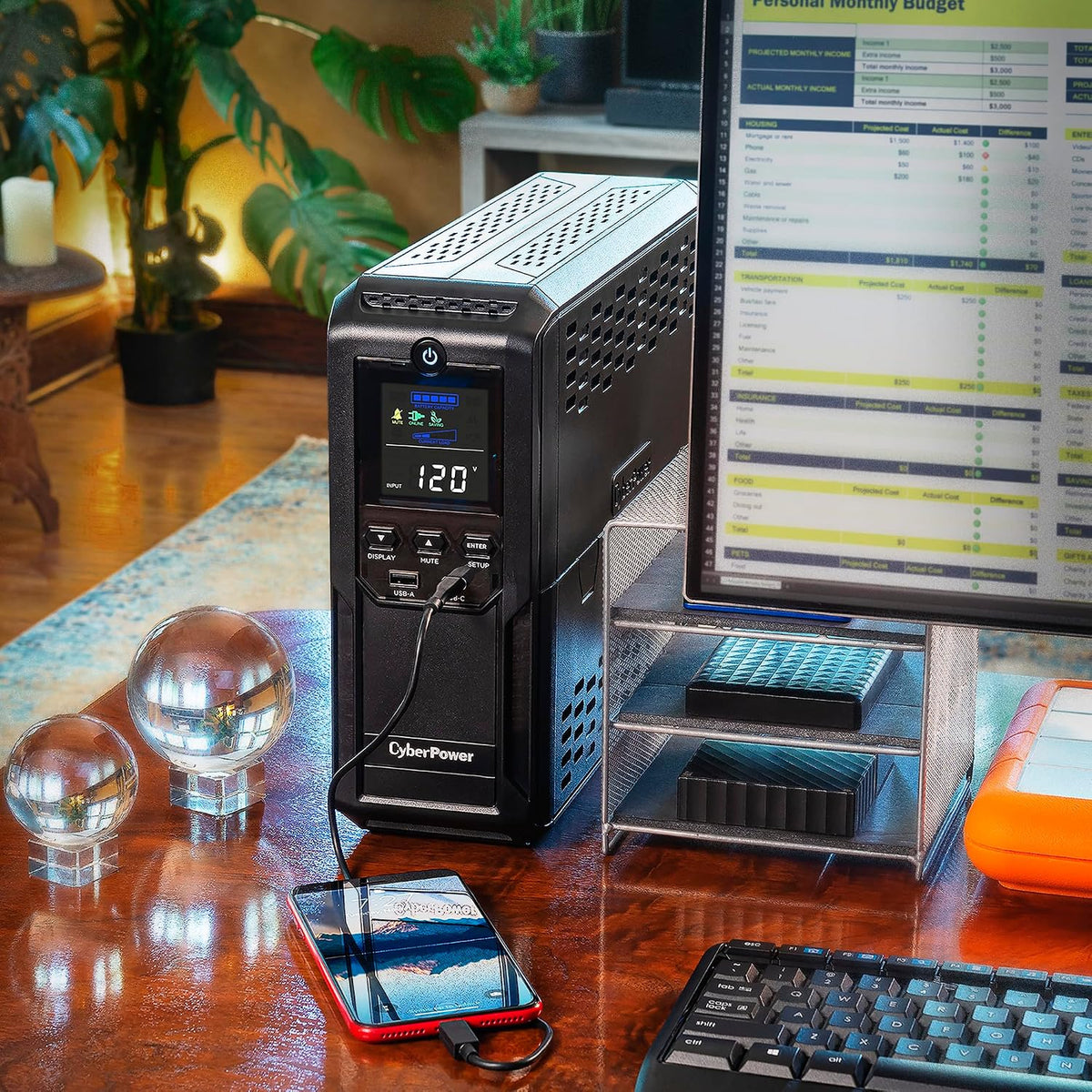 CyberPower CP1350AVRLCD3 Intelligent LCD UPS Battery Backup