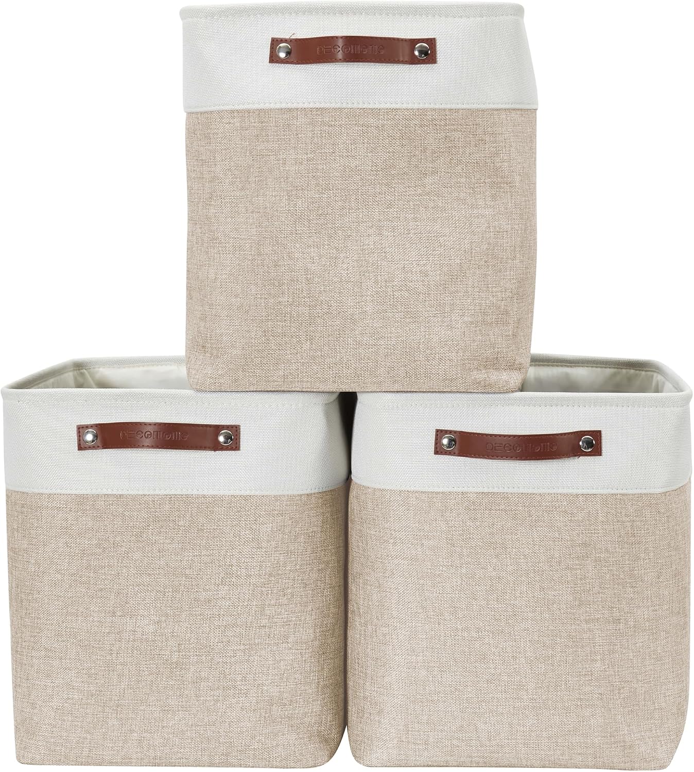 DECOMOMO Extra Large Storage Baskets, 54.5L Fabric Storage Bins 3 Pack