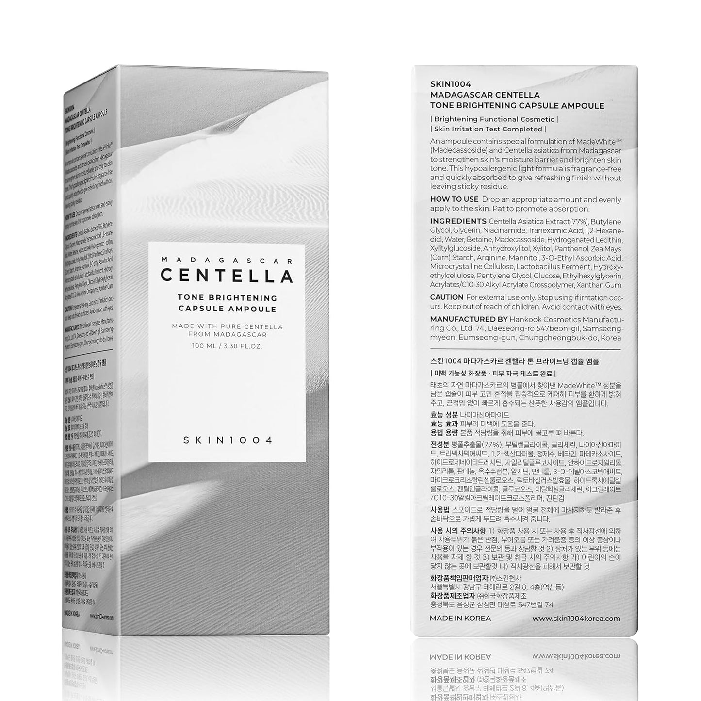 SKIN1004 Tone Balancing Capsule Ampoule, Niacinamide & Centella Serum for Face, Korean Hydrating Facial Serum for Unevne Skin Tone with Tranexamic Acid, Korean Skin Care, 3.38 fl.oz / 100ml