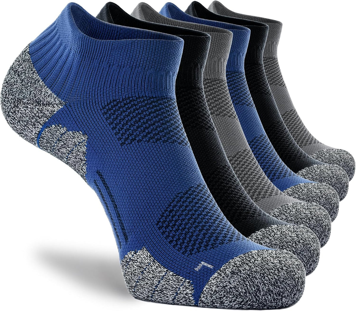 CWVLC Unisex Cushioned Compression Athletic Ankle Socks Multipack