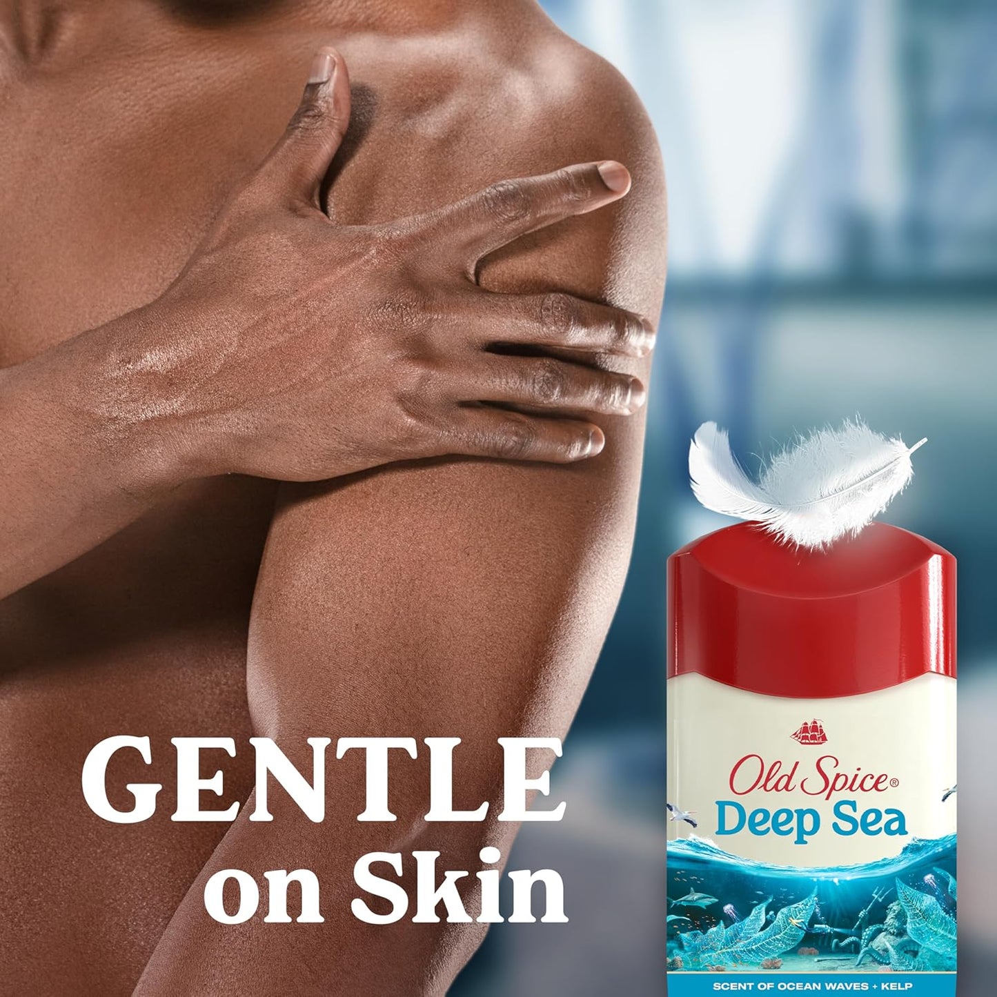 Old Spice Dry Feel Antiperspirant Deodorant for Men, 24/7 Freshness, 24/7 Sweat & Odor Protection, Gentle on Skin with Skin Conditioners, Deep Sea with Ocean Waves + Kelp Scent, 2.6 oz (Pack of 2)